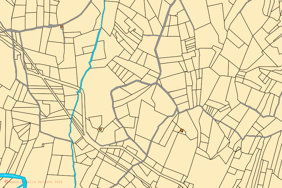 Mappa catastale del centro di Montelongo: particelle e fabbricati, cartografia Agenzia delle Entrate