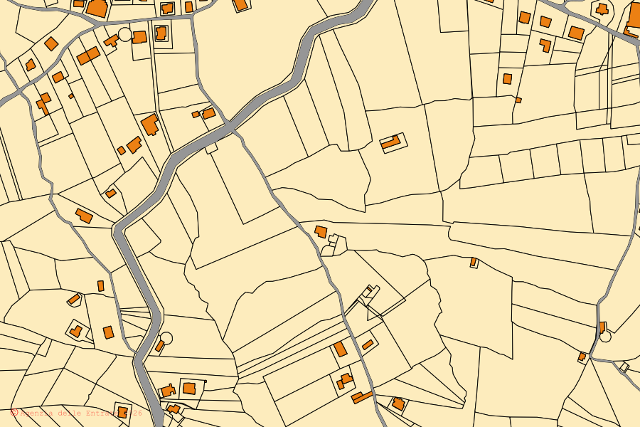 Mappa catastale del centro di Montemarano: particelle e fabbricati, cartografia Agenzia delle Entrate