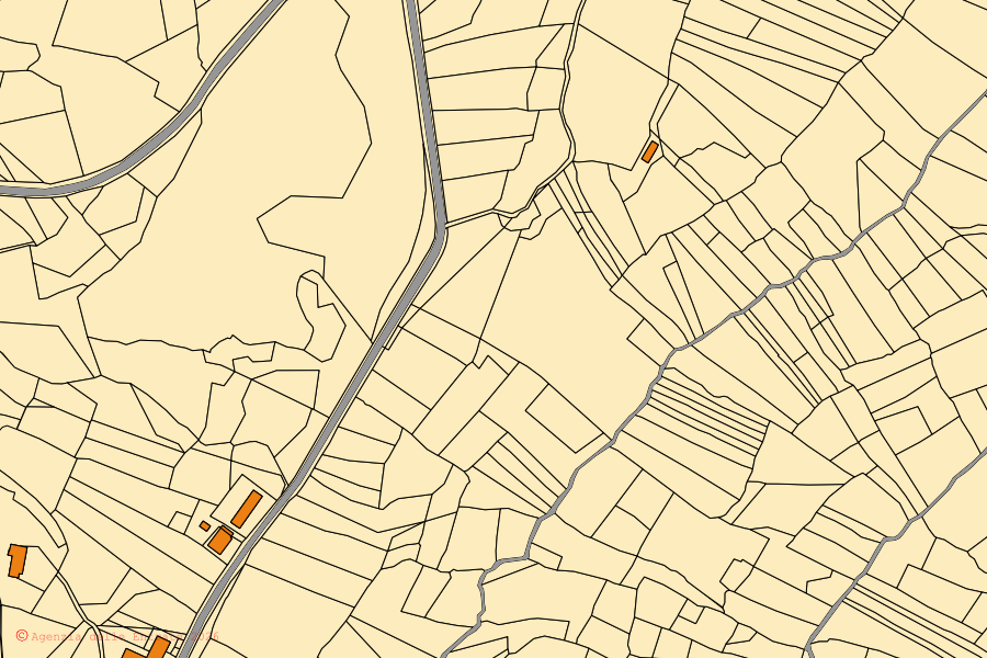 Mappa catastale del centro di Montenerodomo: particelle e fabbricati, cartografia Agenzia delle Entrate