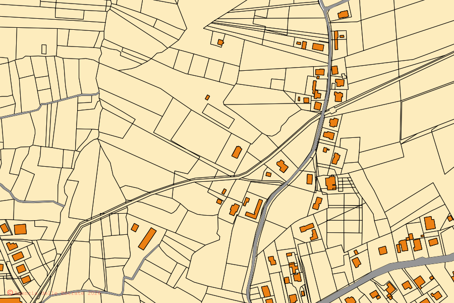 Mappa catastale del centro di Monteodorisio: particelle e fabbricati, cartografia Agenzia delle Entrate