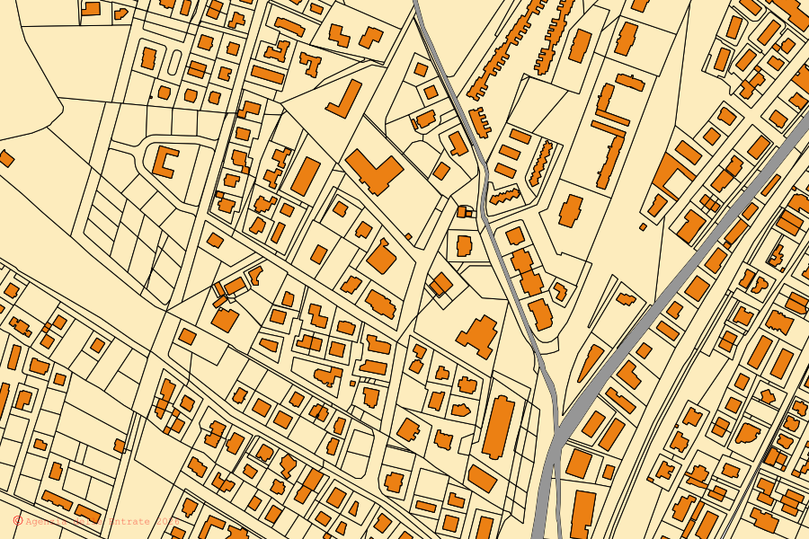 Mappa catastale del centro di Montepaone: particelle e fabbricati, cartografia Agenzia delle Entrate