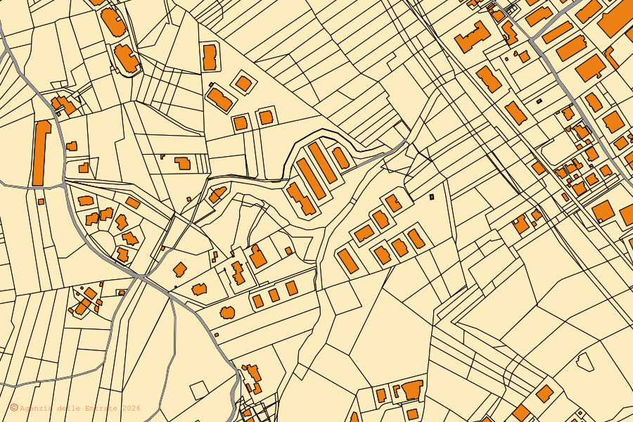 Mappa catastale del centro di Montesilvano: particelle e fabbricati, cartografia Agenzia delle Entrate