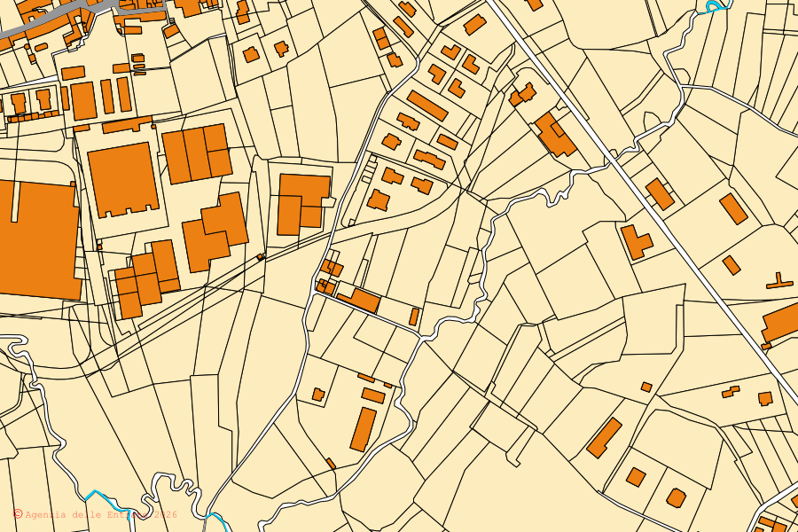 Mappa catastale del centro di Monticello Brianza: particelle e fabbricati, cartografia Agenzia delle Entrate