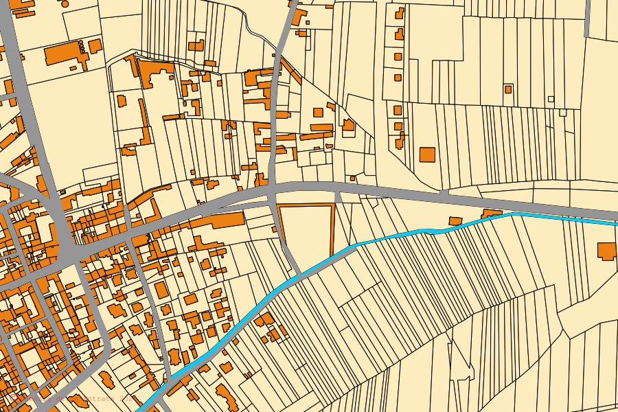 Mappa catastale del centro di Morano sul Po: particelle e fabbricati, cartografia Agenzia delle Entrate