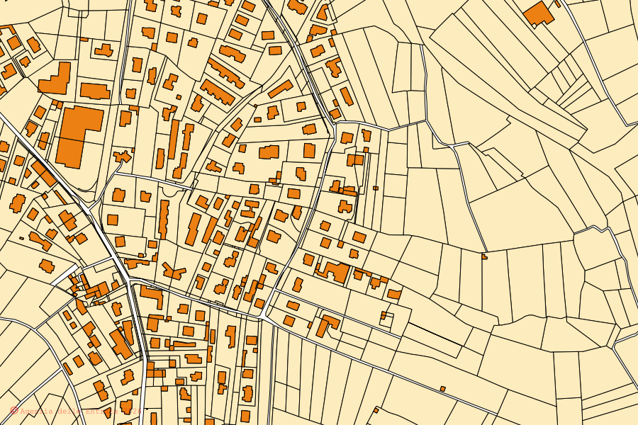 Mappa catastale del centro di Morazzone: particelle e fabbricati, cartografia Agenzia delle Entrate