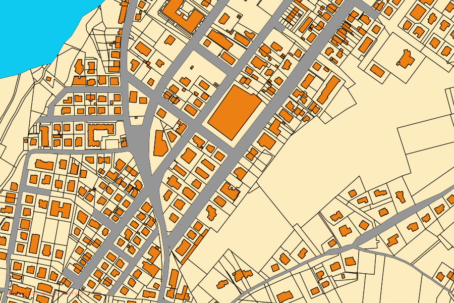 Mappa catastale del centro di Morciano di Romagna: particelle e fabbricati, cartografia Agenzia delle Entrate