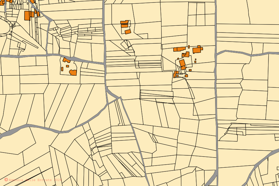 Mappa catastale del centro di Morcone: particelle e fabbricati, cartografia Agenzia delle Entrate