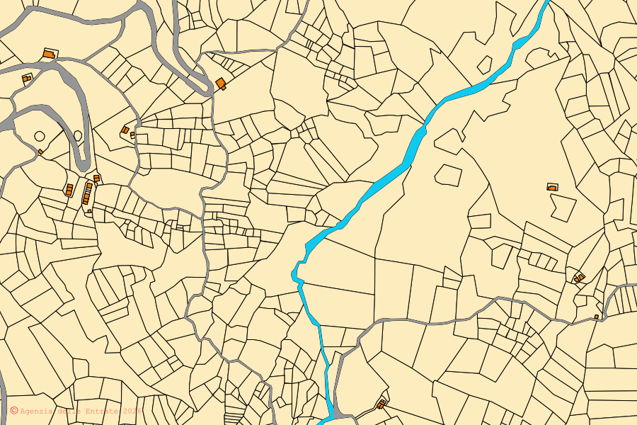 Mappa catastale del centro di Morino: particelle e fabbricati, cartografia Agenzia delle Entrate