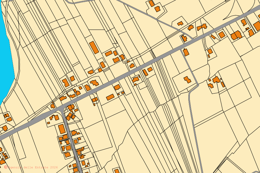 Mappa catastale del centro di Moscufo: particelle e fabbricati, cartografia Agenzia delle Entrate
