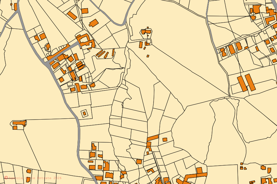 Mappa catastale del centro di Napoli: particelle e fabbricati, cartografia Agenzia delle Entrate