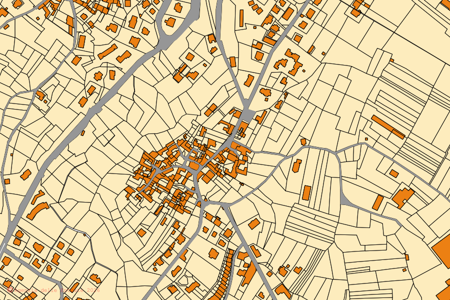 Mappa catastale del centro di Nebbiuno: particelle e fabbricati, cartografia Agenzia delle Entrate