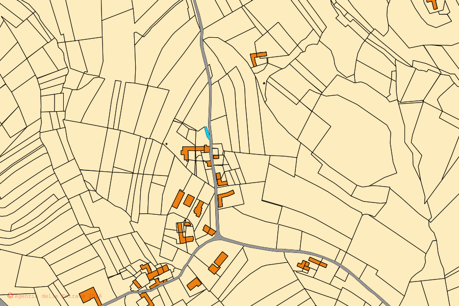 Mappa catastale del centro di Neive: particelle e fabbricati, cartografia Agenzia delle Entrate