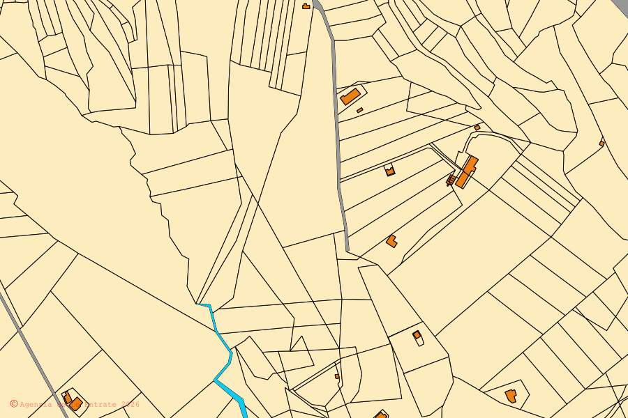 Mappa catastale del centro di Nemoli: particelle e fabbricati, cartografia Agenzia delle Entrate