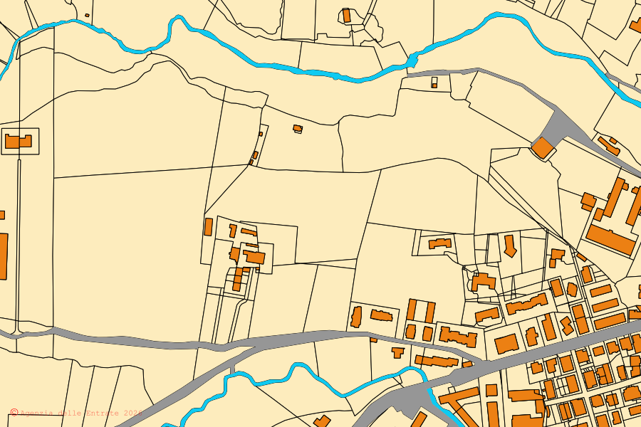 Mappa catastale del centro di Nepi: particelle e fabbricati, cartografia Agenzia delle Entrate