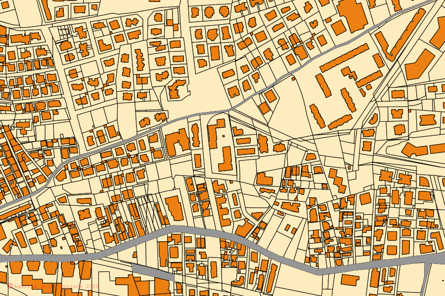 Mappa catastale del centro di Nettuno: particelle e fabbricati, cartografia Agenzia delle Entrate