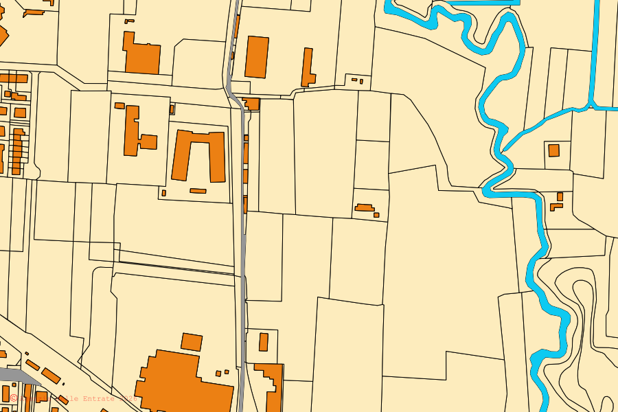 Mappa catastale del centro di Noale: particelle e fabbricati, cartografia Agenzia delle Entrate