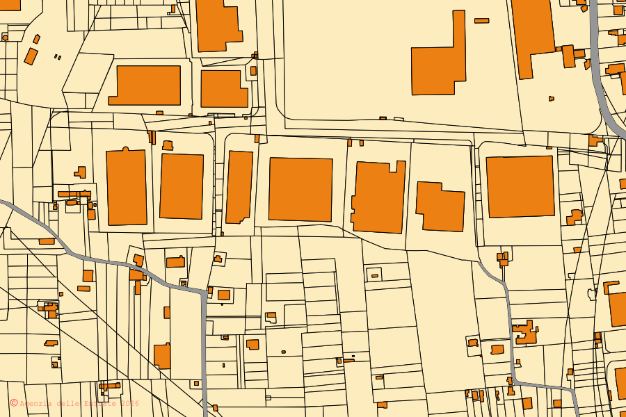 Mappa catastale del centro di Nocera Inferiore: particelle e fabbricati, cartografia Agenzia delle Entrate