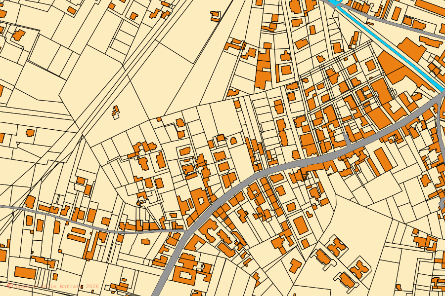 Mappa catastale del centro di Nola: particelle e fabbricati, cartografia Agenzia delle Entrate