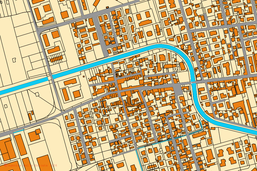 Mappa catastale del centro di Nova Milanese: particelle e fabbricati, cartografia Agenzia delle Entrate