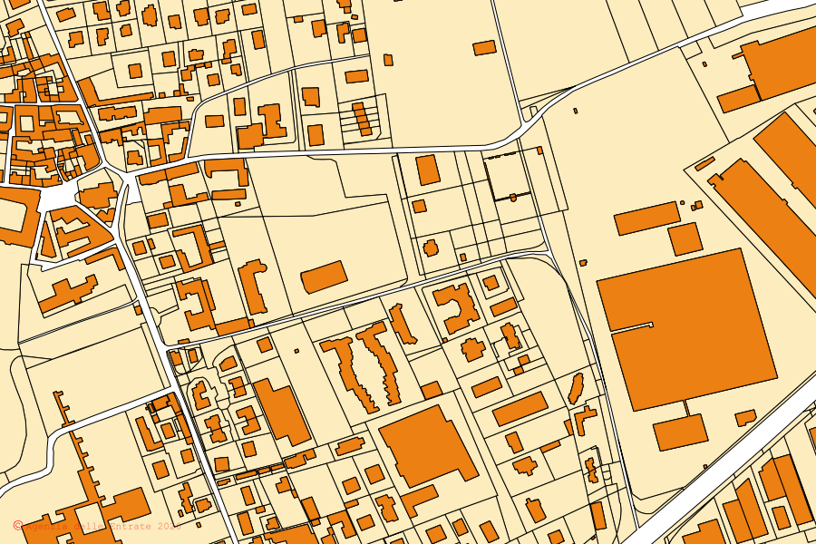 Mappa catastale del centro di Novedrate: particelle e fabbricati, cartografia Agenzia delle Entrate