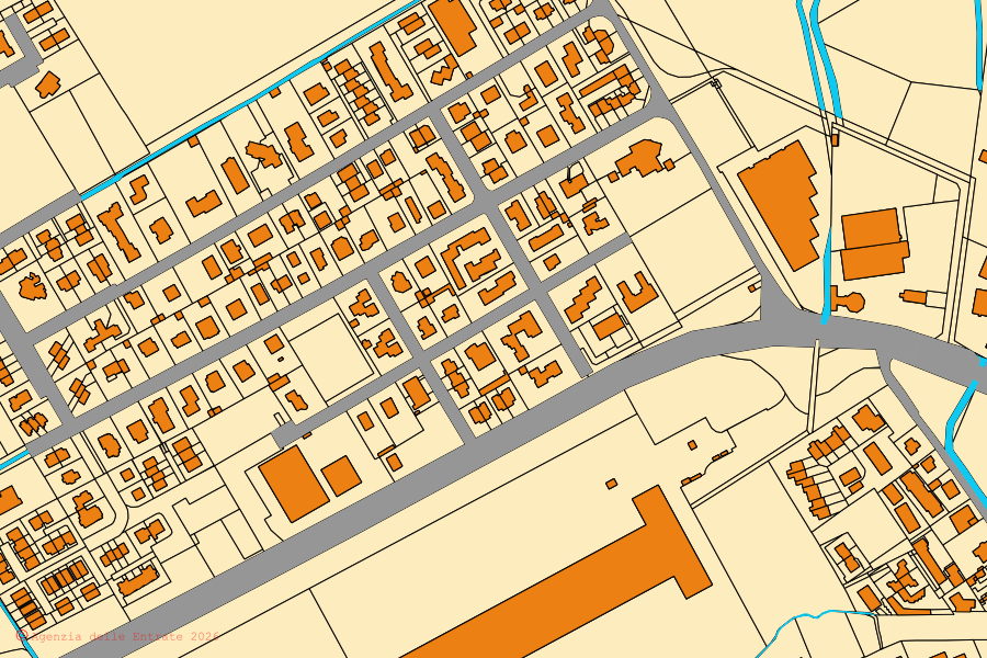 Mappa catastale del centro di Noviglio: particelle e fabbricati, cartografia Agenzia delle Entrate