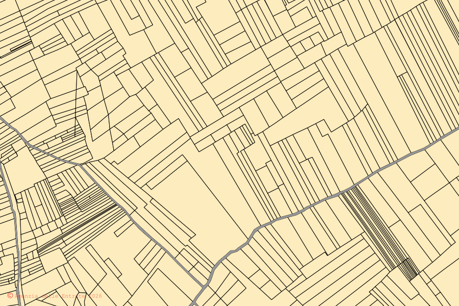 Mappa catastale del centro di Ofena: particelle e fabbricati, cartografia Agenzia delle Entrate