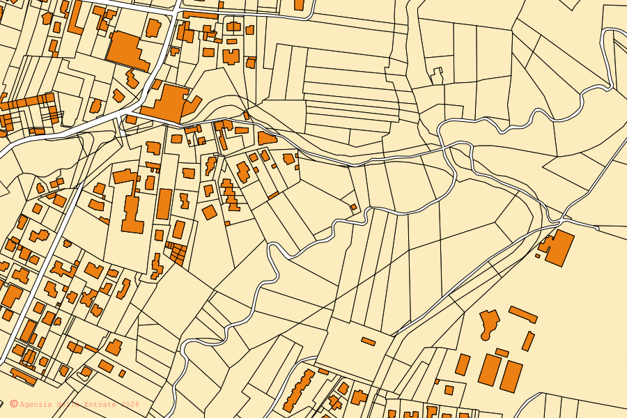 Mappa catastale del centro di Oggiona con Santo Stefano: particelle e fabbricati, cartografia Agenzia delle Entrate