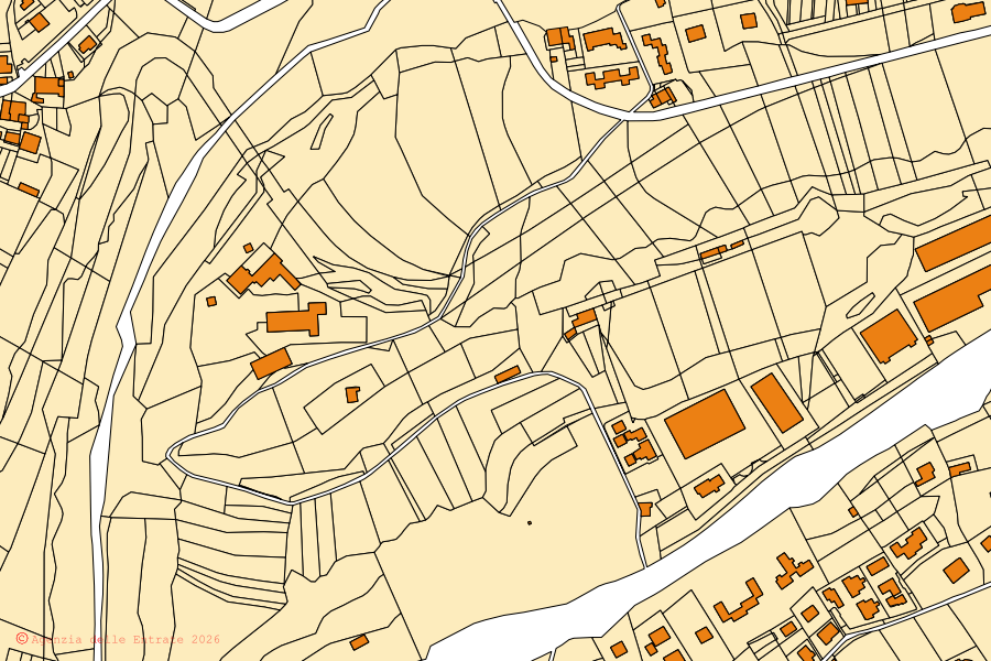 Mappa catastale del centro di Onore: particelle e fabbricati, cartografia Agenzia delle Entrate