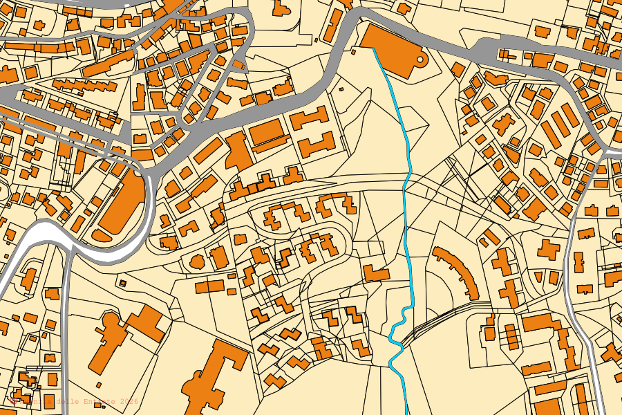 Mappa catastale del centro di Osimo: particelle e fabbricati, cartografia Agenzia delle Entrate