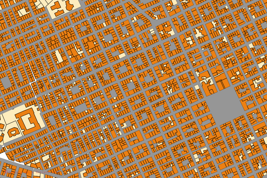 Mappa catastale del centro di Pachino: particelle e fabbricati, cartografia Agenzia delle Entrate