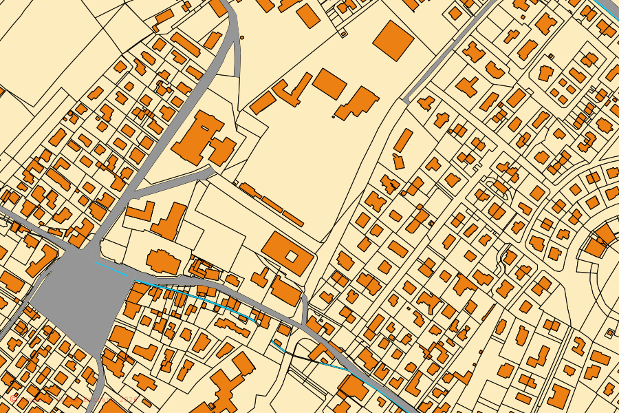 Mappa catastale del centro di Paese: particelle e fabbricati, cartografia Agenzia delle Entrate
