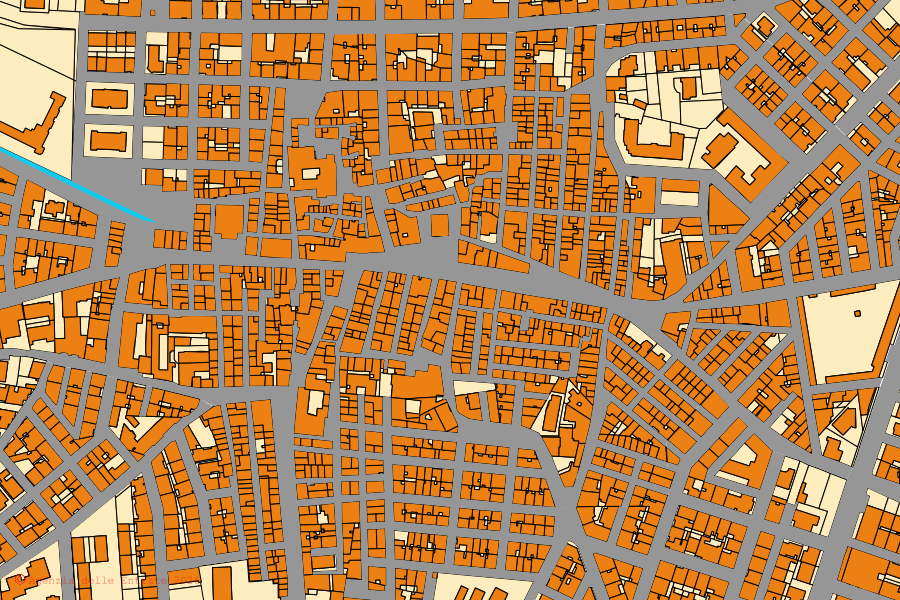 Mappa catastale del centro di Palagiano: particelle e fabbricati, cartografia Agenzia delle Entrate