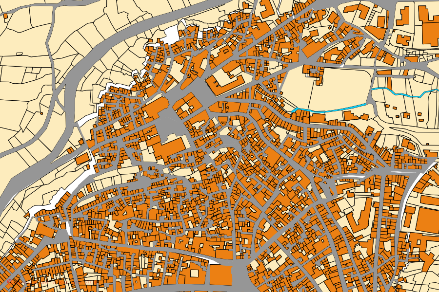 Mappa catastale del centro di Palazzolo Acreide: particelle e fabbricati, cartografia Agenzia delle Entrate