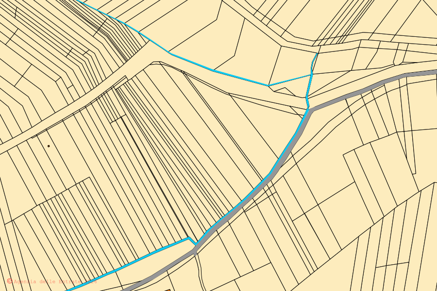 Mappa catastale del centro di Pancarana: particelle e fabbricati, cartografia Agenzia delle Entrate