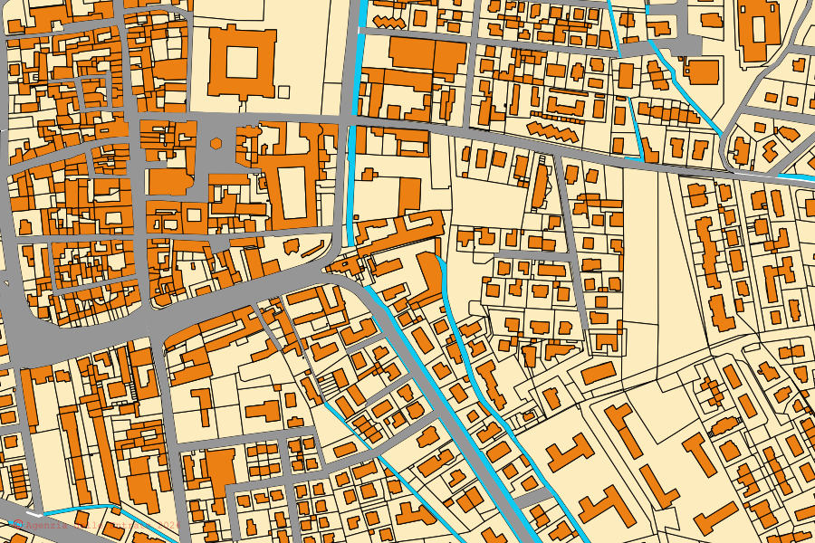 Mappa catastale del centro di Pandino: particelle e fabbricati, cartografia Agenzia delle Entrate