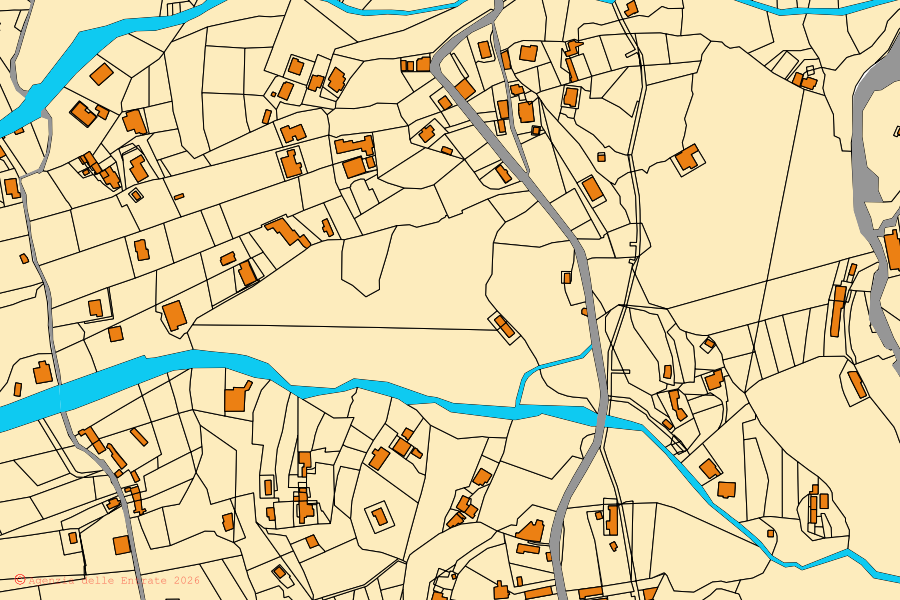 Mappa catastale del centro di Paola: particelle e fabbricati, cartografia Agenzia delle Entrate