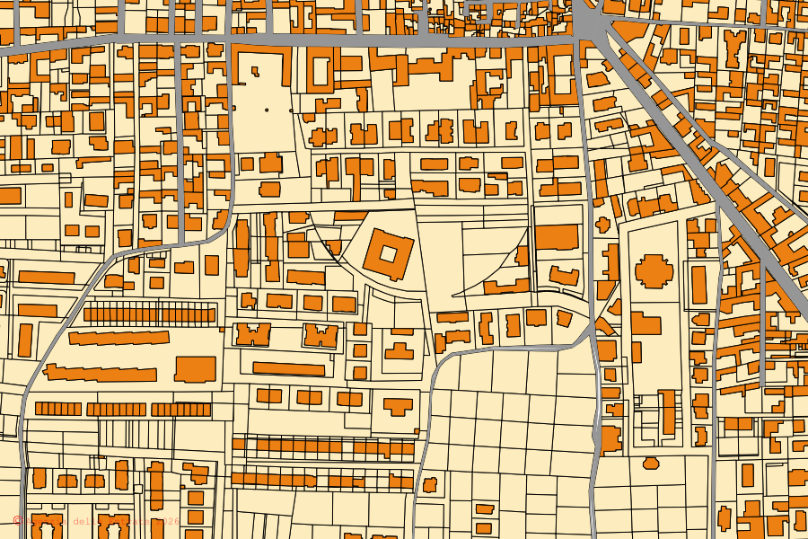 Mappa catastale del centro di Parete: particelle e fabbricati, cartografia Agenzia delle Entrate