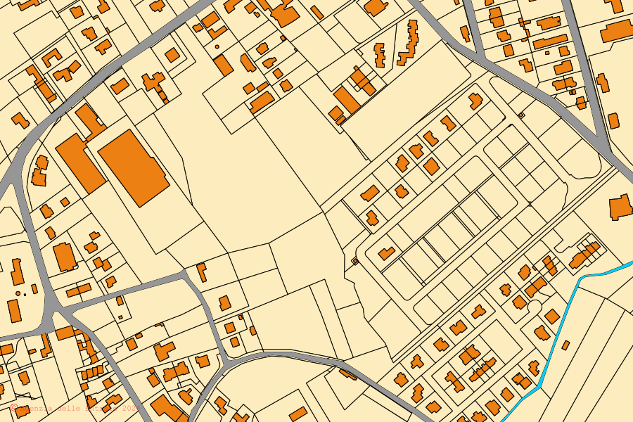 Mappa catastale del centro di Pasiano di Pordenone: particelle e fabbricati, cartografia Agenzia delle Entrate