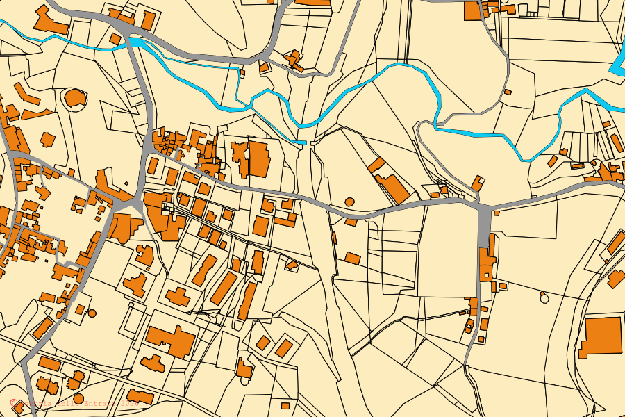 Mappa catastale del centro di Pellezzano: particelle e fabbricati, cartografia Agenzia delle Entrate