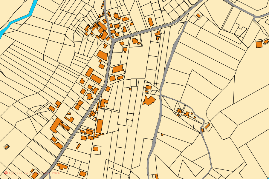 Mappa catastale del centro di Pianopoli: particelle e fabbricati, cartografia Agenzia delle Entrate