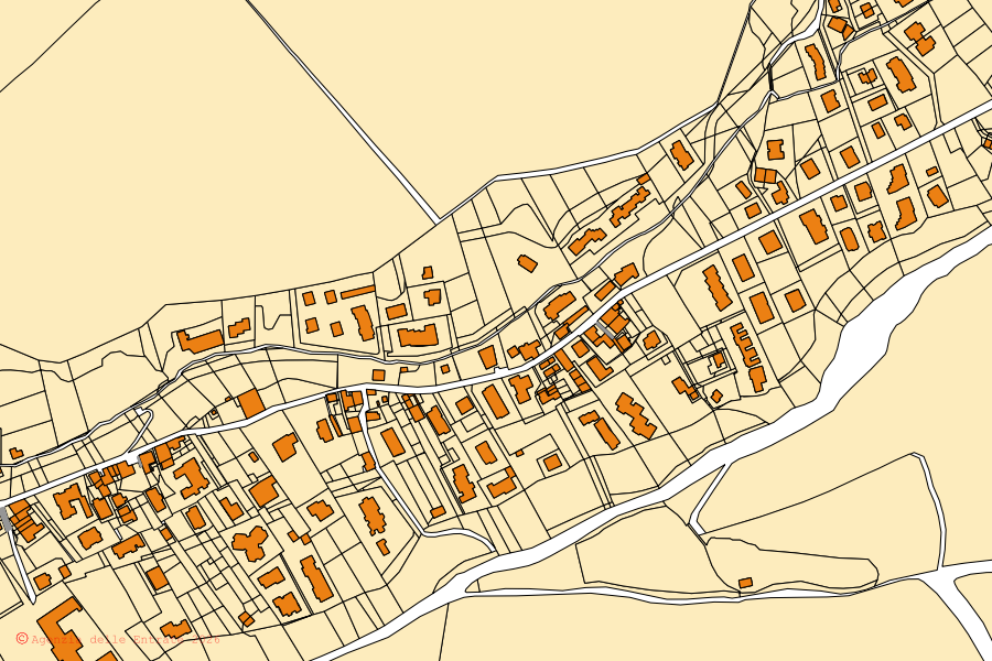 Mappa catastale del centro di Piazzatorre: particelle e fabbricati, cartografia Agenzia delle Entrate