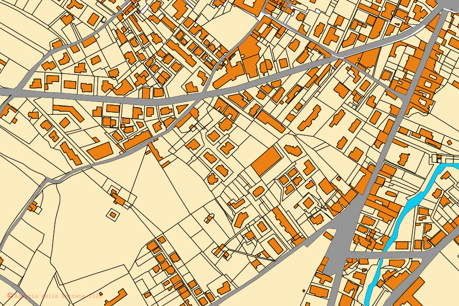 Mappa catastale del centro di Piedimonte Matese: particelle e fabbricati, cartografia Agenzia delle Entrate