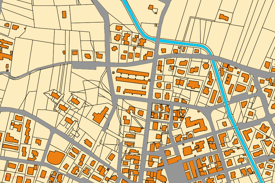 Mappa catastale del centro di Piedimonte San Germano: particelle e fabbricati, cartografia Agenzia delle Entrate