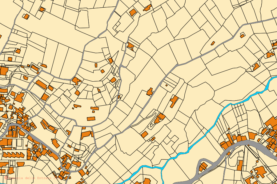 Mappa catastale del centro di Pimonte: particelle e fabbricati, cartografia Agenzia delle Entrate