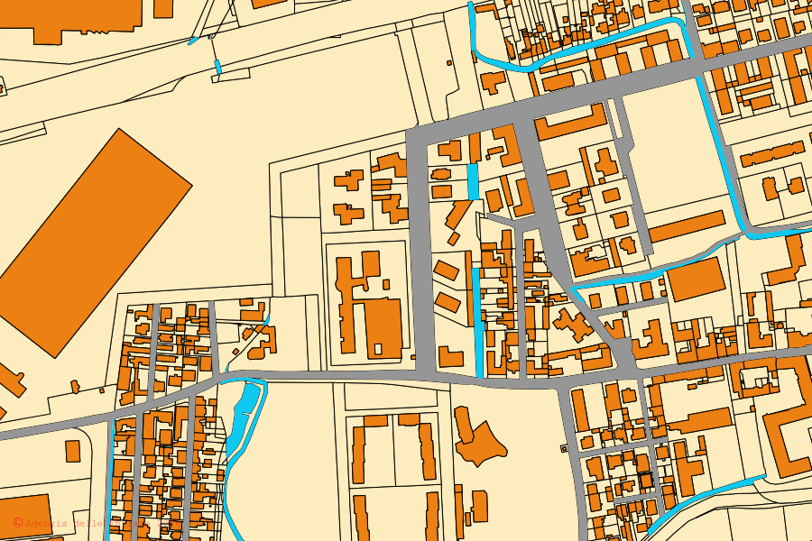 Mappa catastale del centro di Pioltello: particelle e fabbricati, cartografia Agenzia delle Entrate