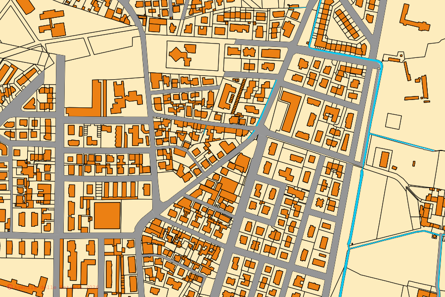 Mappa catastale del centro di Pizzighettone: particelle e fabbricati, cartografia Agenzia delle Entrate
