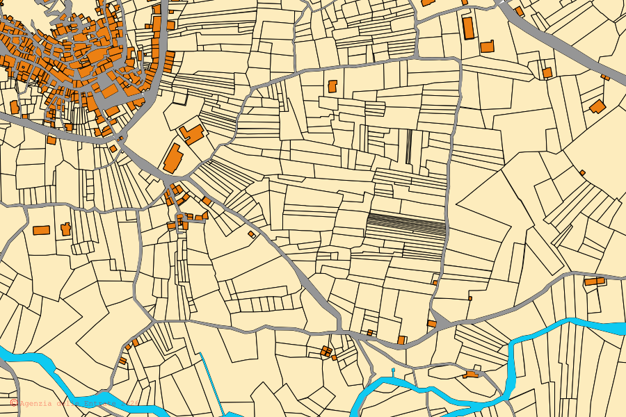Mappa catastale del centro di Pizzone: particelle e fabbricati, cartografia Agenzia delle Entrate