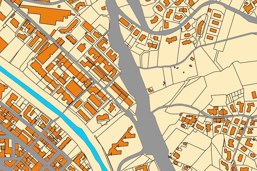 Mappa catastale del centro di Poggibonsi: particelle e fabbricati, cartografia Agenzia delle Entrate