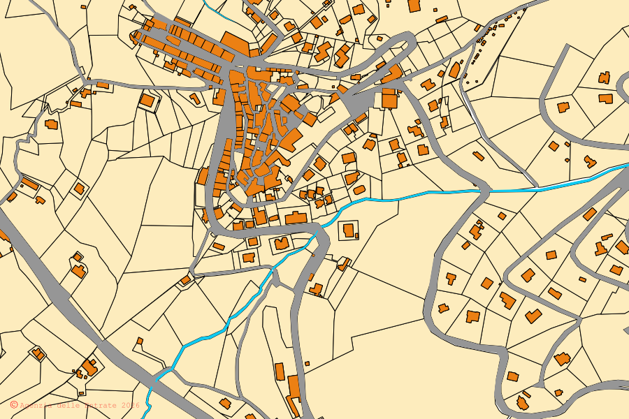 Mappa catastale del centro di Poggio Catino: particelle e fabbricati, cartografia Agenzia delle Entrate