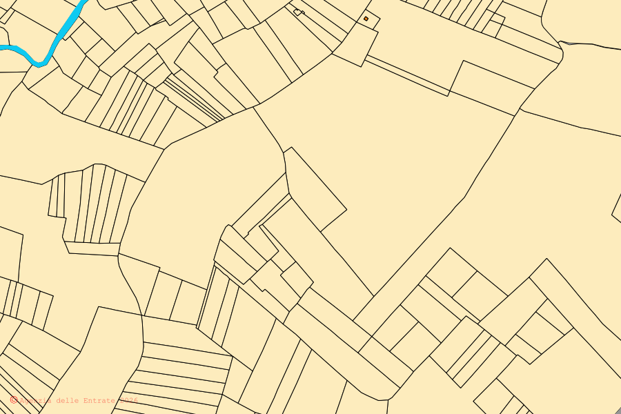 Mappa catastale del centro di Pomaro Monferrato: particelle e fabbricati, cartografia Agenzia delle Entrate
